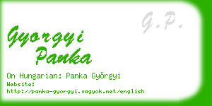 gyorgyi panka business card